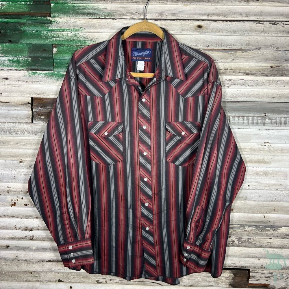 Vintage Striped Wrangler Western Wear Shirt